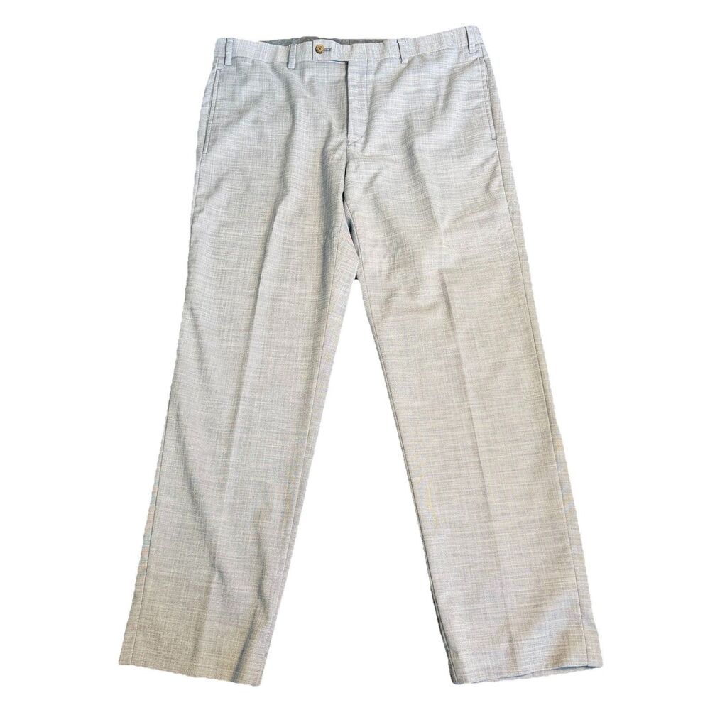 Lauren Ralph Lauren‎ Flat Front Blue Chambray Dress Pants Men’s 36x29 Stretch